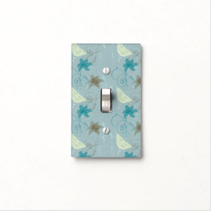 butterfly and flora patterns light switch cover