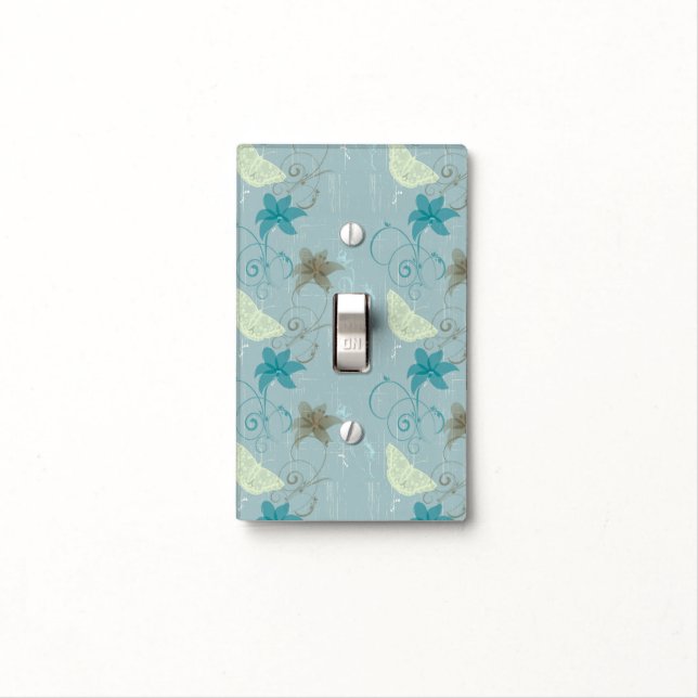 butterfly and flora patterns light switch cover (In Situ)