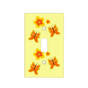 Butterfly and Floral Light Switch Cover