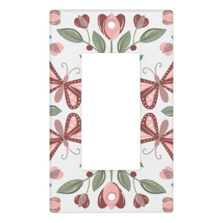 Butterfly and Floral Light Switch Cover