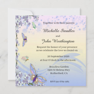 Butterfly And Floral Save The Date