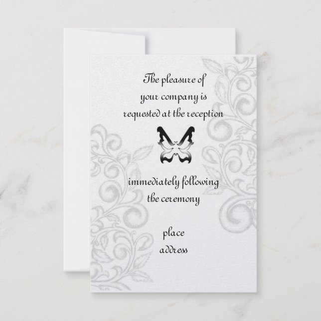 Butterfly and Flourish Reception Card (Front)