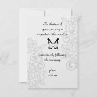 Butterfly and Flourish Reception Card