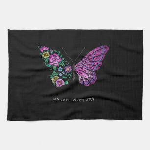 butterfly and flower floral butterflies wings yout kitchen towel