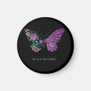 butterfly and flower floral butterflies wings yout magnet