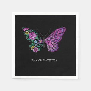 butterfly and flower floral butterflies wings yout napkins
