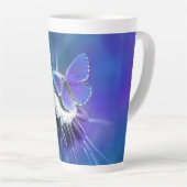 Butterfly and Flower Latte Mug (Right Angle)