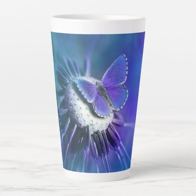 Butterfly and Flower Latte Mug (Front)