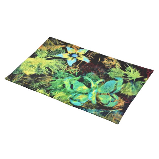 Butterfly and Flower Rodilius Cloth Placemat (On Table)
