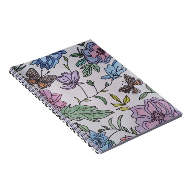 Butterfly and Flowers Journal (Right Side)