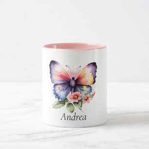 Butterfly and Flowers Mug