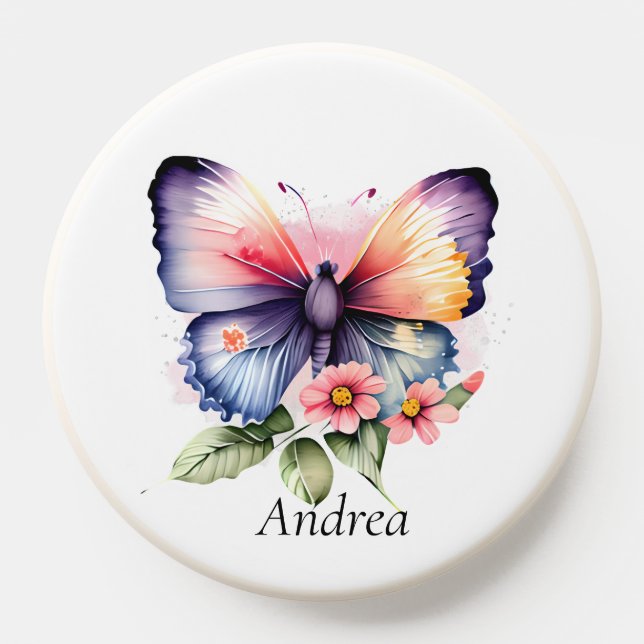 Butterfly and Flowers PopSocket (Popsocket)