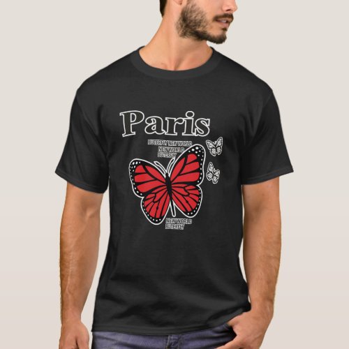 Butterfly and Flowers T_Shirt