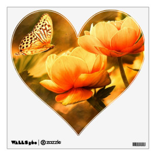 Butterfly And Flowers Wall Sticker