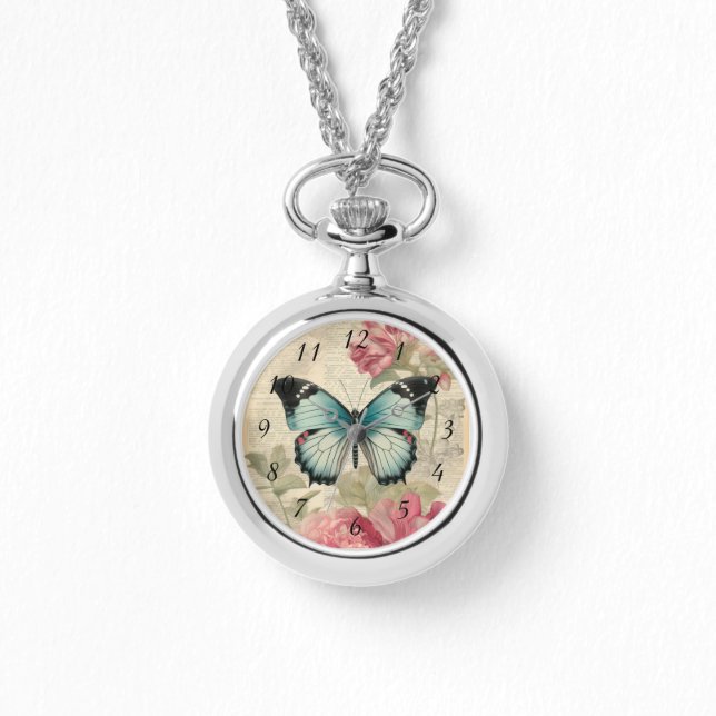 Butterfly and Flowers  Watch (Front)