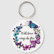 Butterfly and Flowers Wreath and custom quote