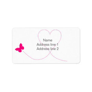 Butterfly and Heart Return Address Label