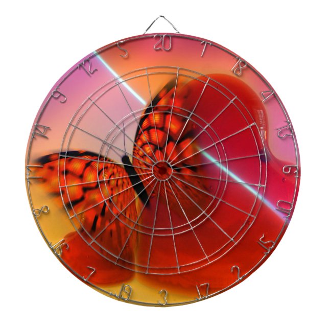 Butterfly and Hearts Dart Board (Front)