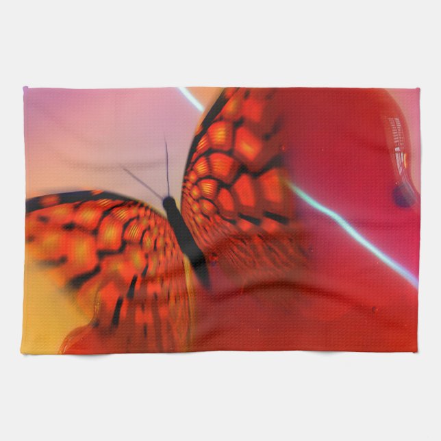 Butterfly and Hearts Towel (Horizontal)