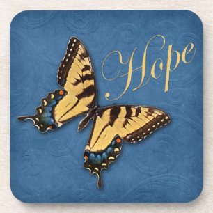 Butterfly and Hope Cork Coaster Set (6)