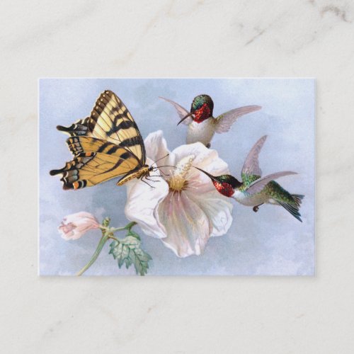 Butterfly and Hummingbirds Business Card