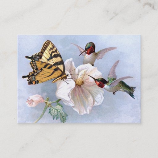 Customizable Butterfly and Hummingbirds Business Card Templates
