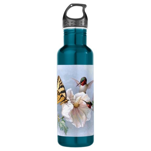 Butterfly and Hummingbirds Water Bottle
