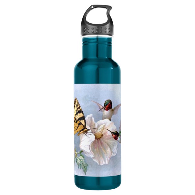 Butterfly and Hummingbirds Water Bottle (Front)