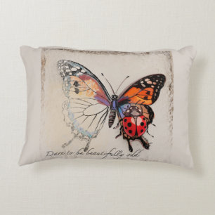 Butterfly and Ladybug Accent Pillow