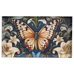 Butterfly and Lilies Botanical Place Card Holder