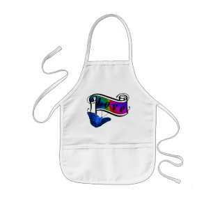 Butterfly and Love on Rainbow Kids' Apron