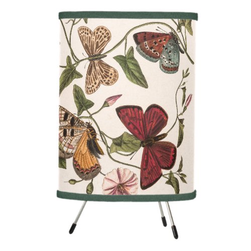 Butterfly and moth by Paul Gervais Tripod Lamp