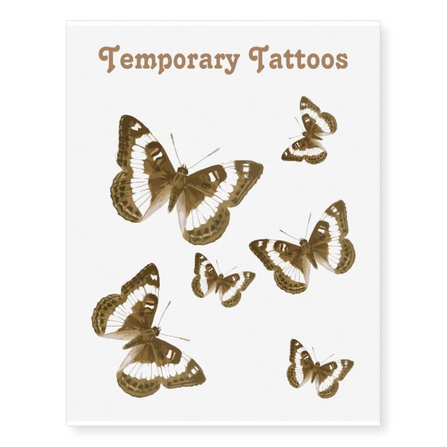 Butterfly and Moth Jungle Temporary Tattoos (Front)