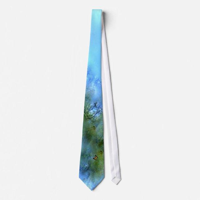 BUTTERFLY AND NATURE NECK TIE (Front)