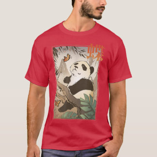 Butterfly And Panda Japanese Cute Butterflies Natu T-Shirt