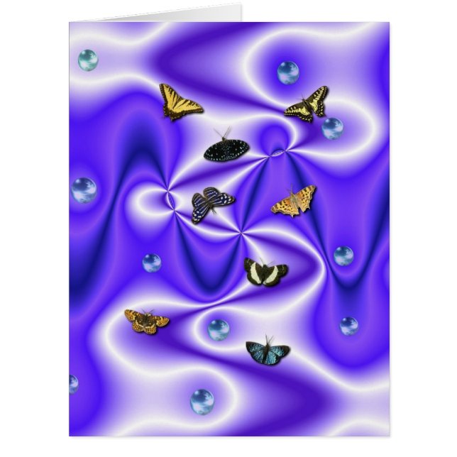 Butterfly and Pearls on purple Silk (Front)