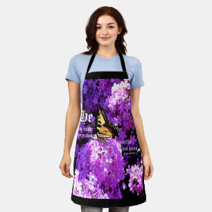 Butterfly and Phlox, Ecclesiastes 3:11 Apron