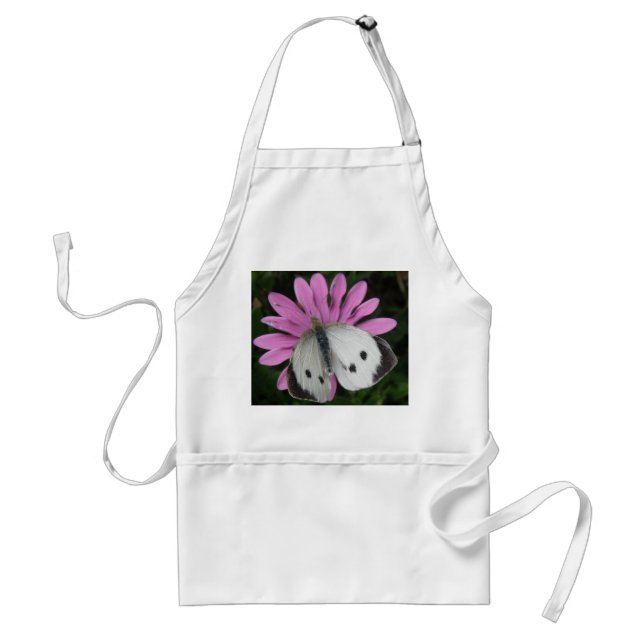 Butterfly and Pink Flower Apron (Front)