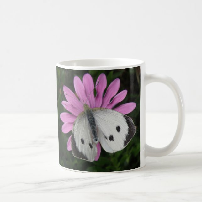 Butterfly and Pink Flower Mug (Right)