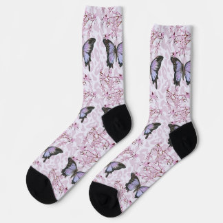 butterfly and pink socks