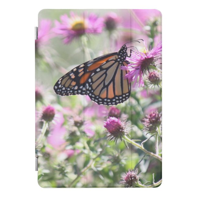 Butterfly and Purple Meadow Flowers iPad Pro Cover (Front)