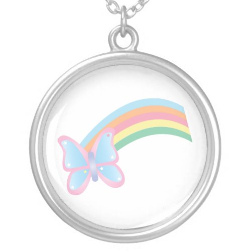 Butterfly and Rainbow Necklace
