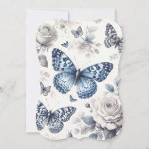 Butterfly and roses card