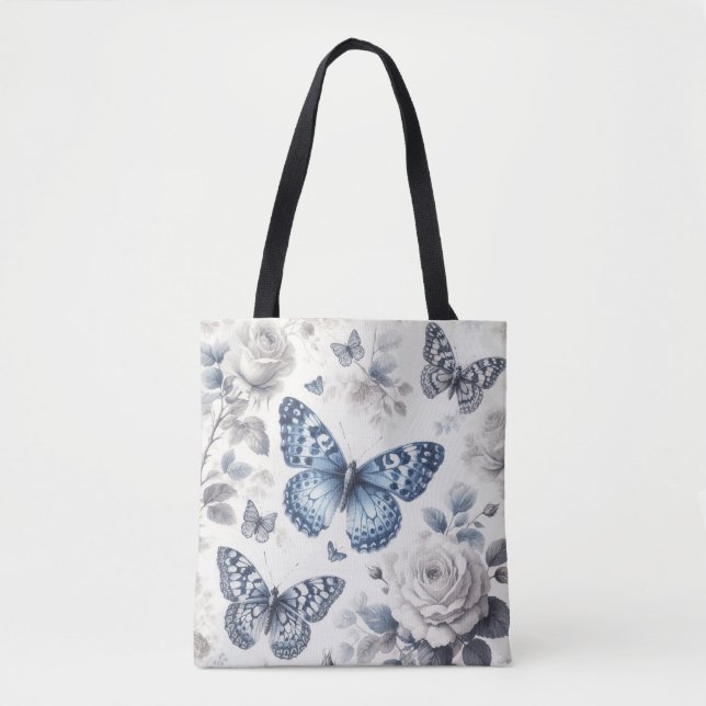 Butterfly and roses tote bag (Front)