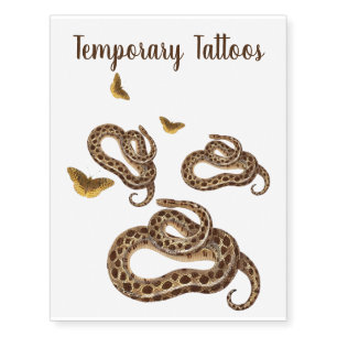 Butterfly and Snake Jungle Temporary Tattoos