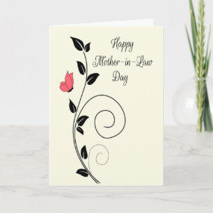 Butterfly and Swirls for Happy Mother-in-Law Day Card