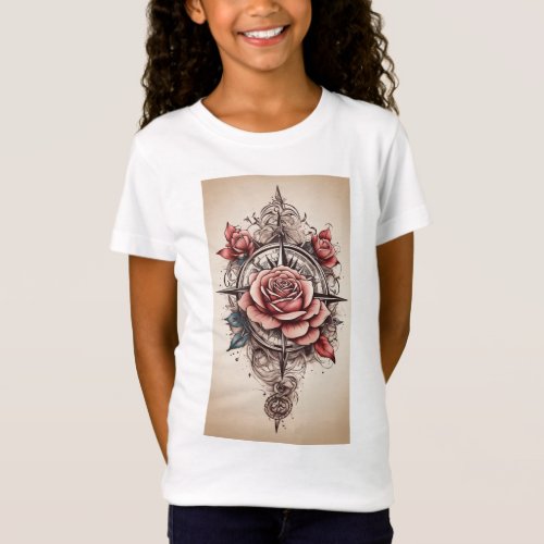 Butterfly And Tatoo Design Tshirt 