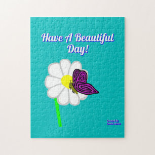Butterfly And White Daisy Puzzle