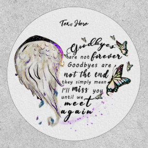 Butterfly & Angel Wing Heart Memorial Patch