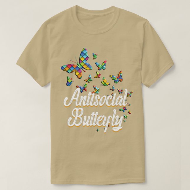 Butterfly Antisocial Butterfly2 T-Shirt (Design Front)